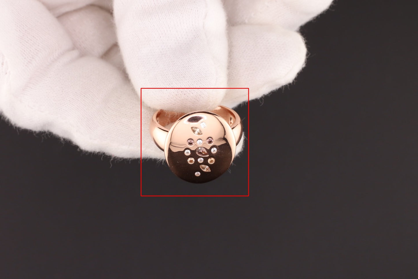 Ring rosé champ. Zirkonia - Größe / Maß 54