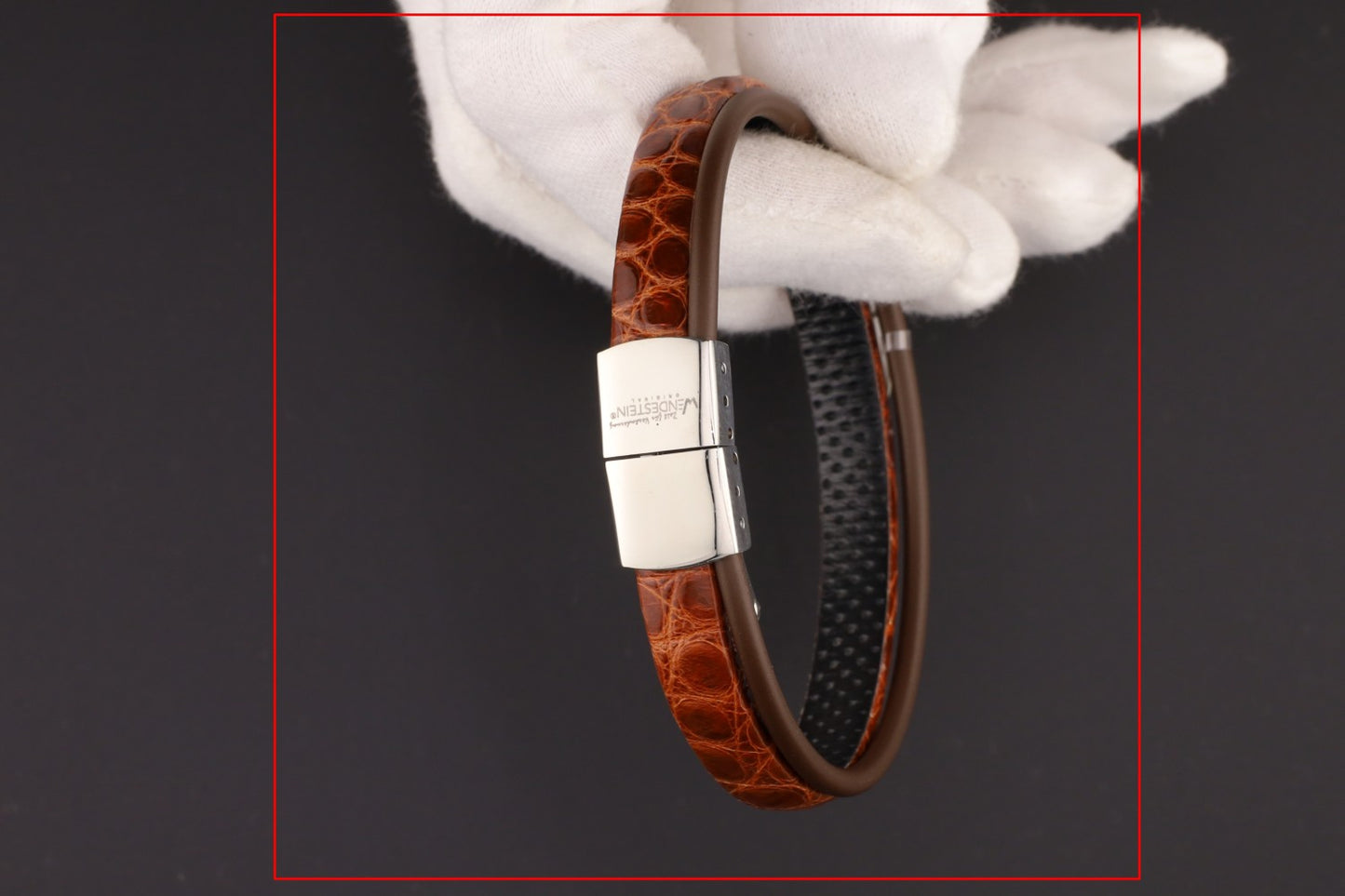 Armband Wendestein Alligator marone