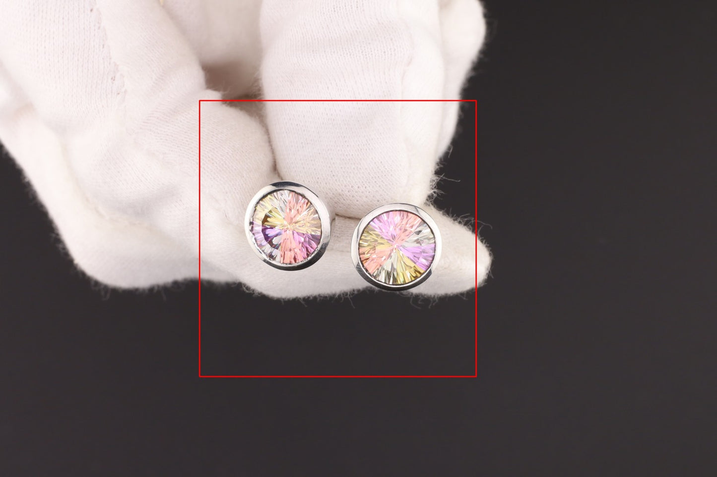 Ohrstecker Zirkonia bunt