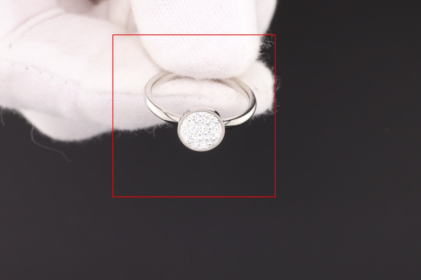 Ring mit Swarovski Kristall - Größe / Maß 54