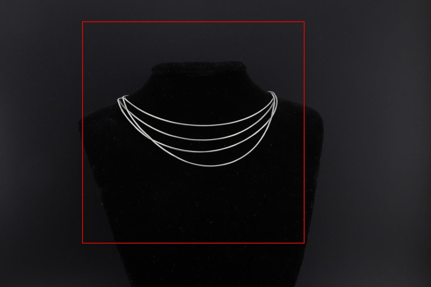 Konvolut 4 Stück - Schlangenkette 40cm