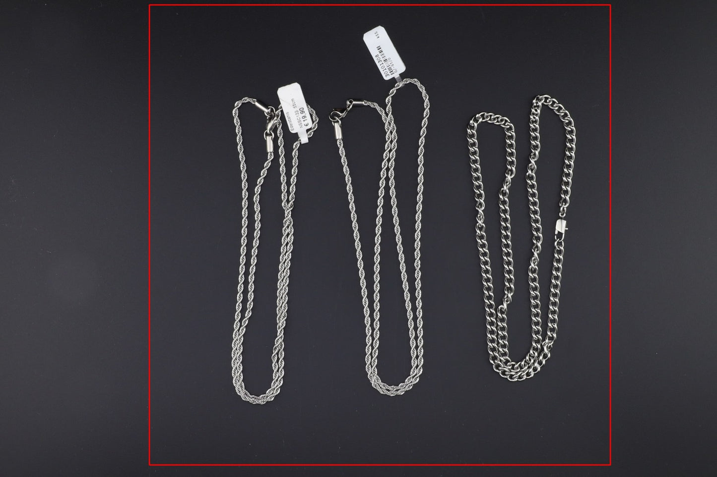 Konvolut 3 Stück - Kordelkette 55cm