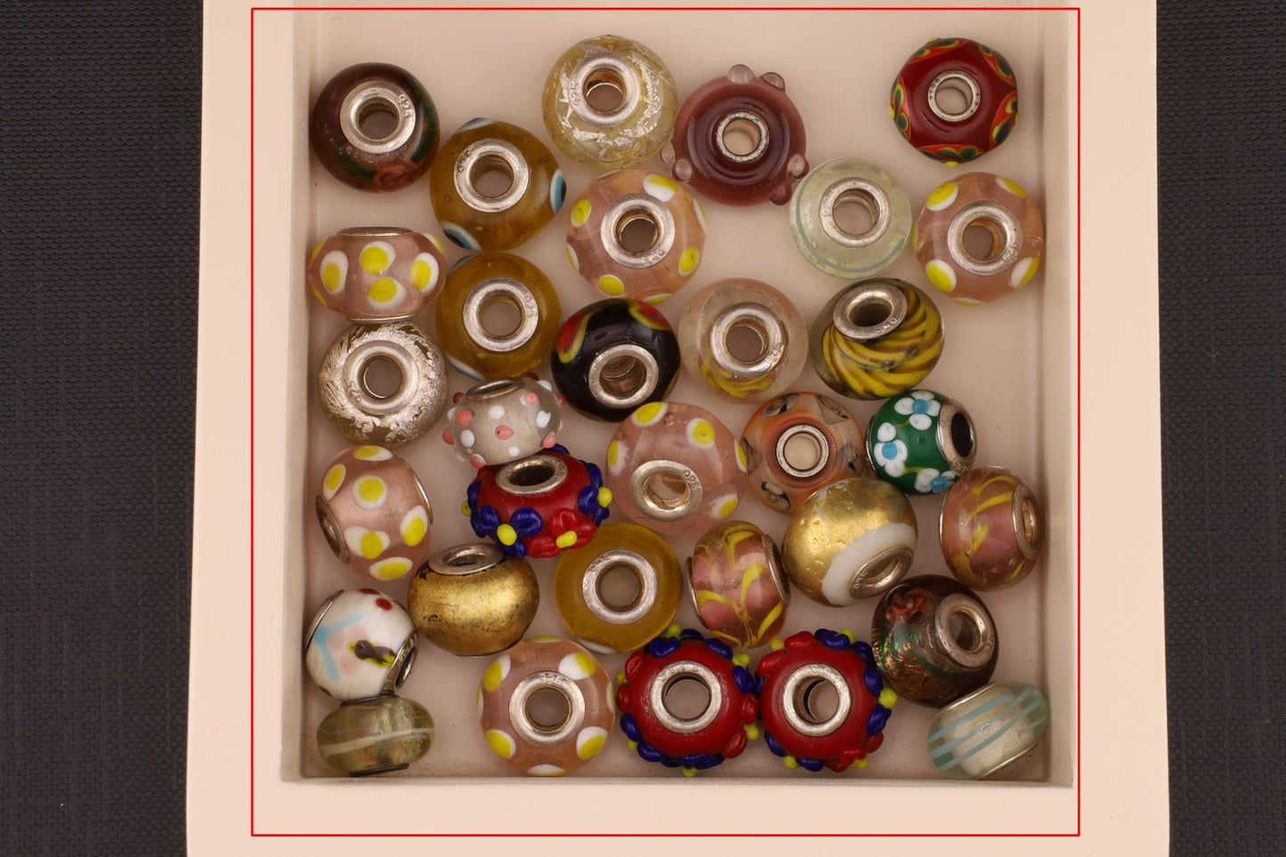 Konvolut Glasbeads - ca. 30 Stück