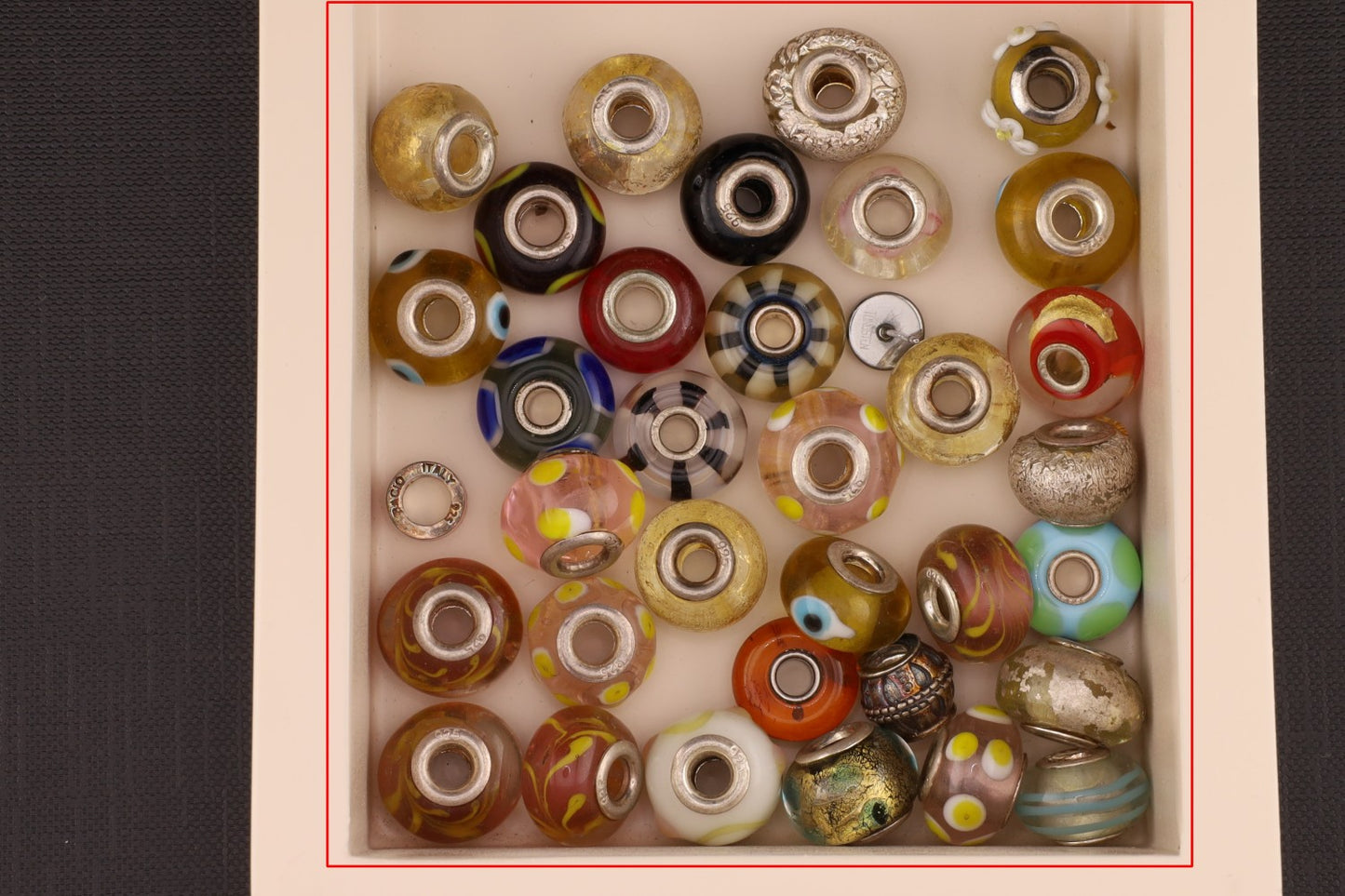 Konvolut Glasbeads - ca. 30 Stück