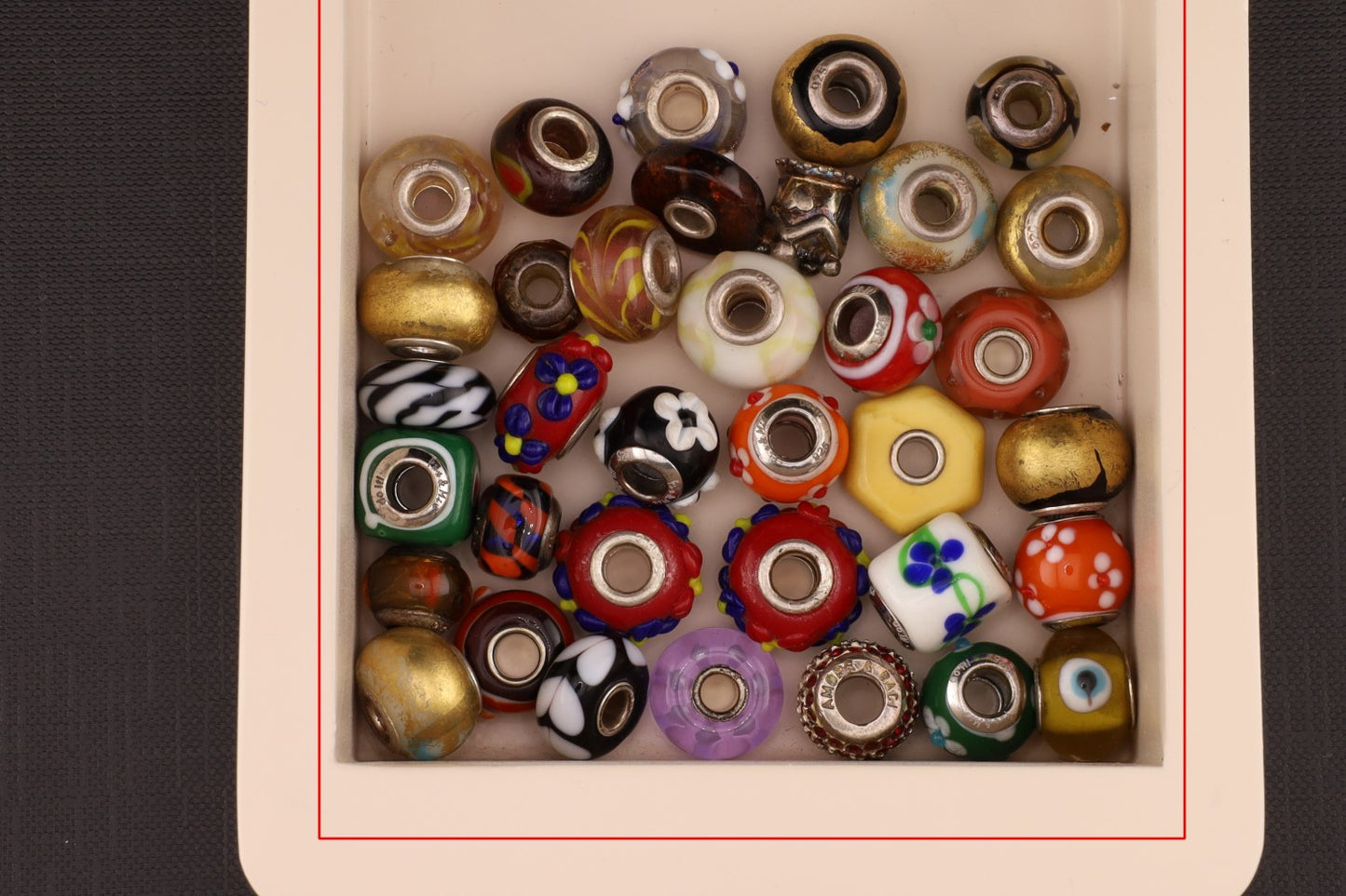 Konvolut Glasbeads - ca. 30 Stück