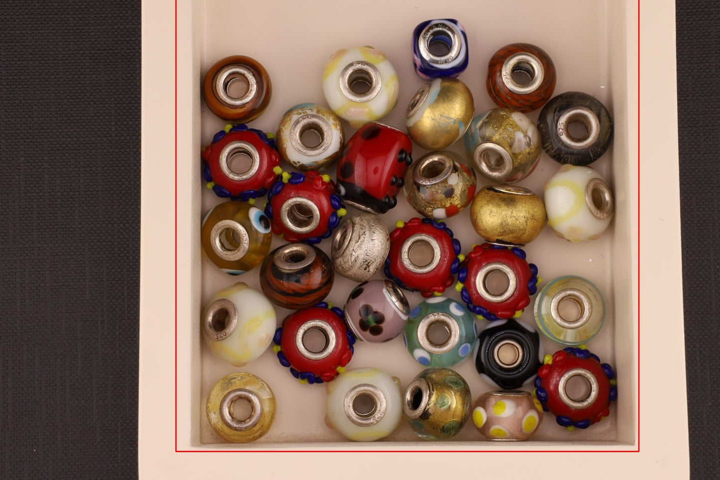 Konvolut Glasbeads - ca. 30 Stück
