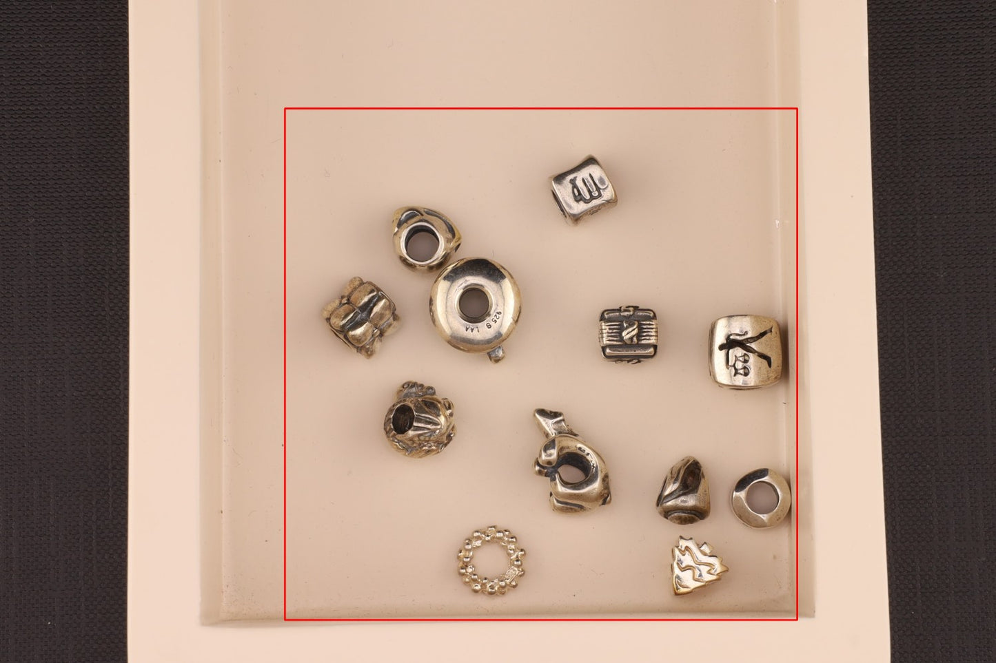 Konvolut Silverbeads - ca. 10 Stück