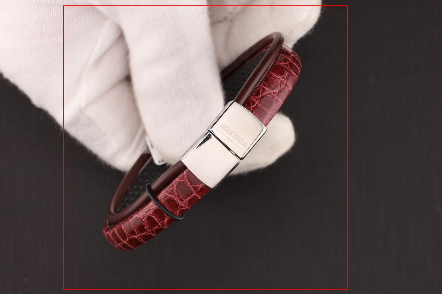 Armband Alligator bordeaux