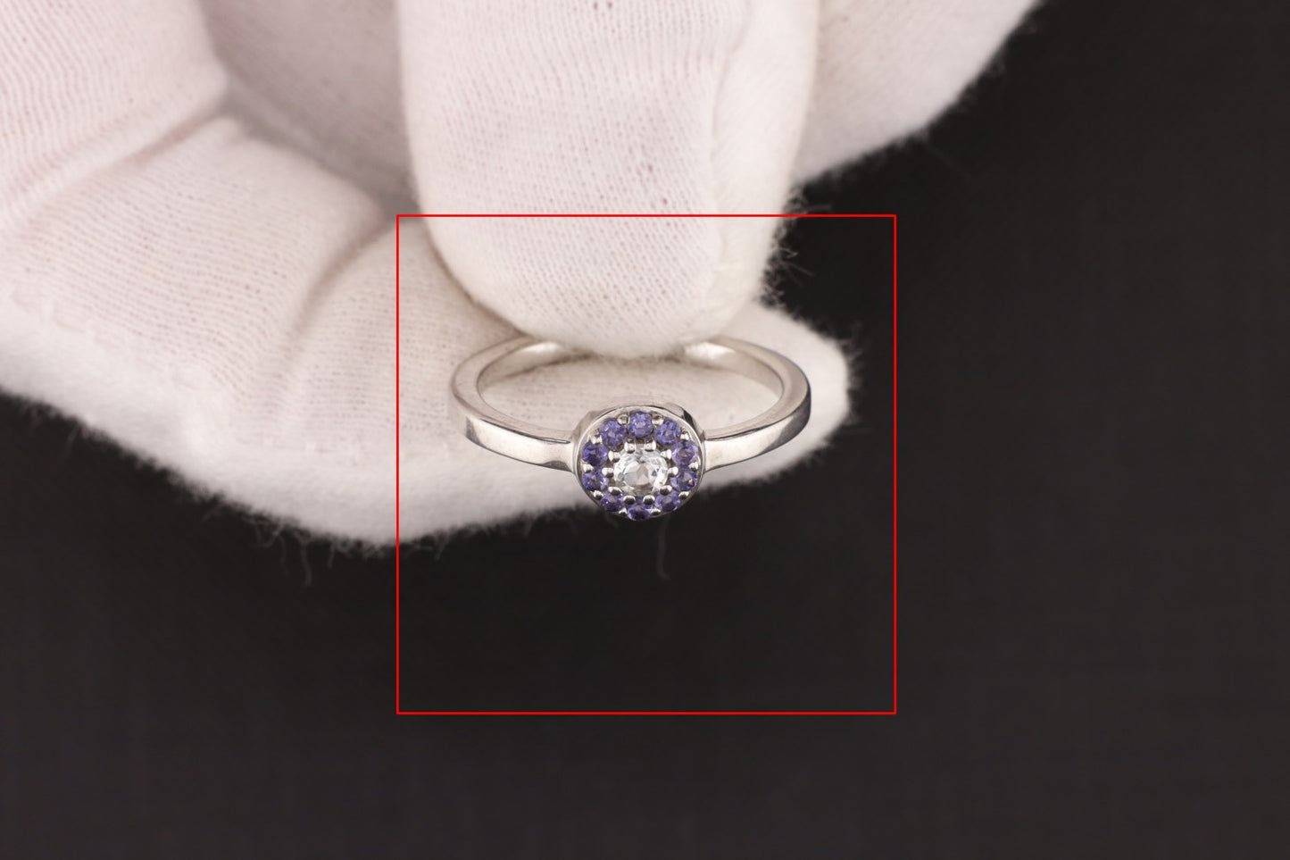 Ring mit Iolith - Größe / Maß 56