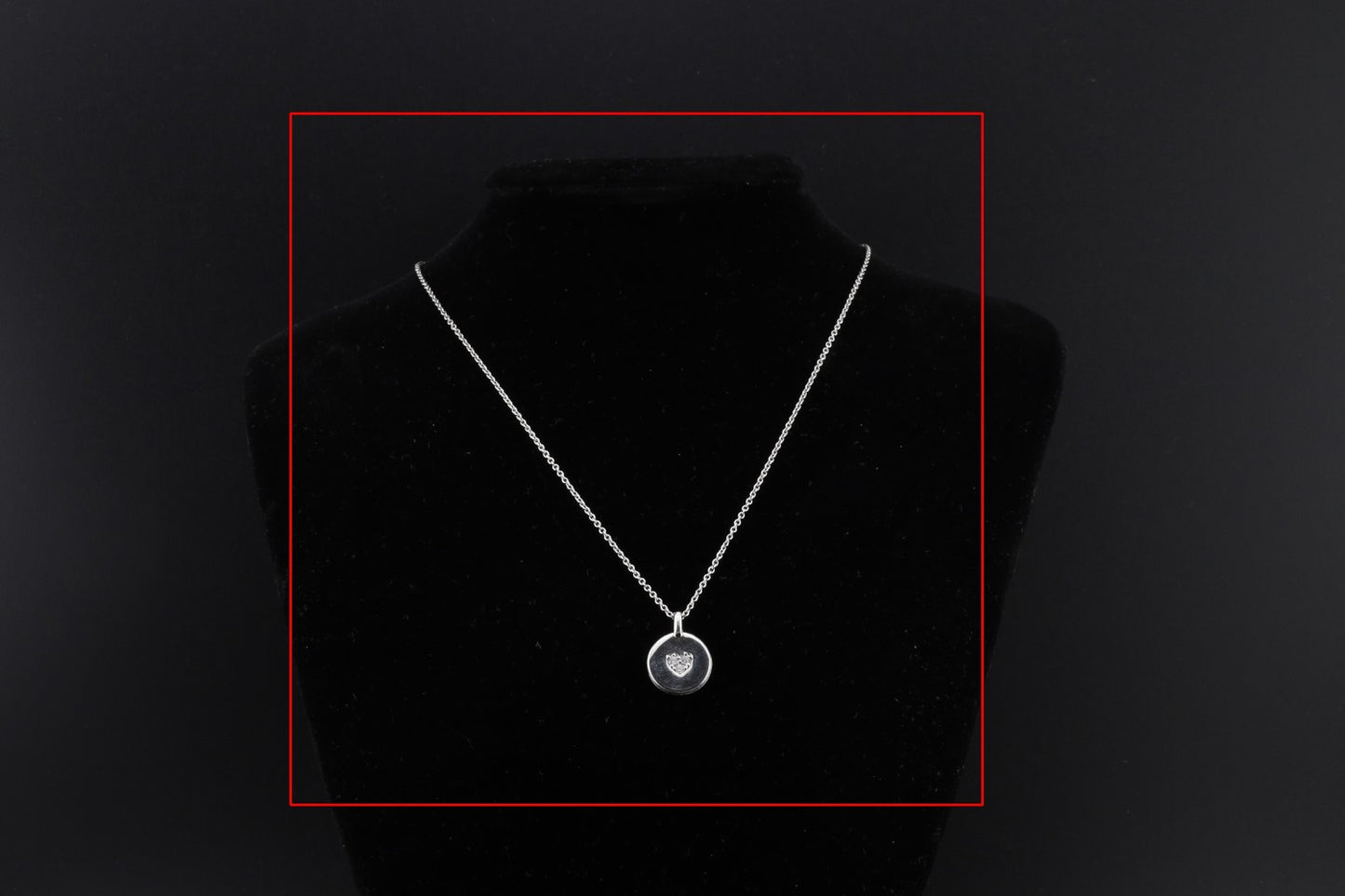 Anhänger Rund Zirkonia Herz