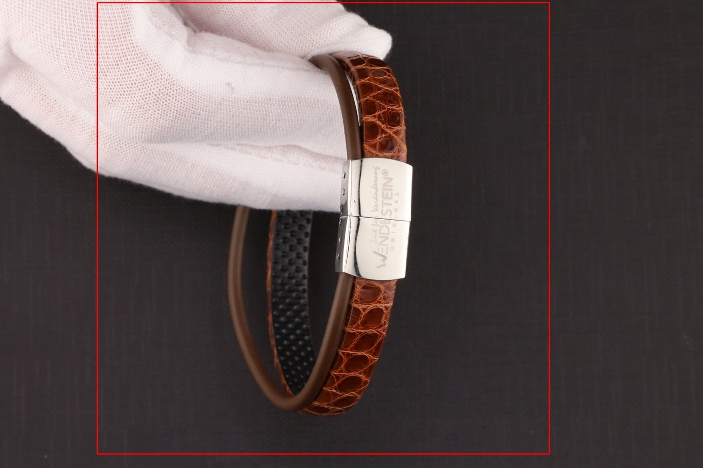 Armband Alligator braun