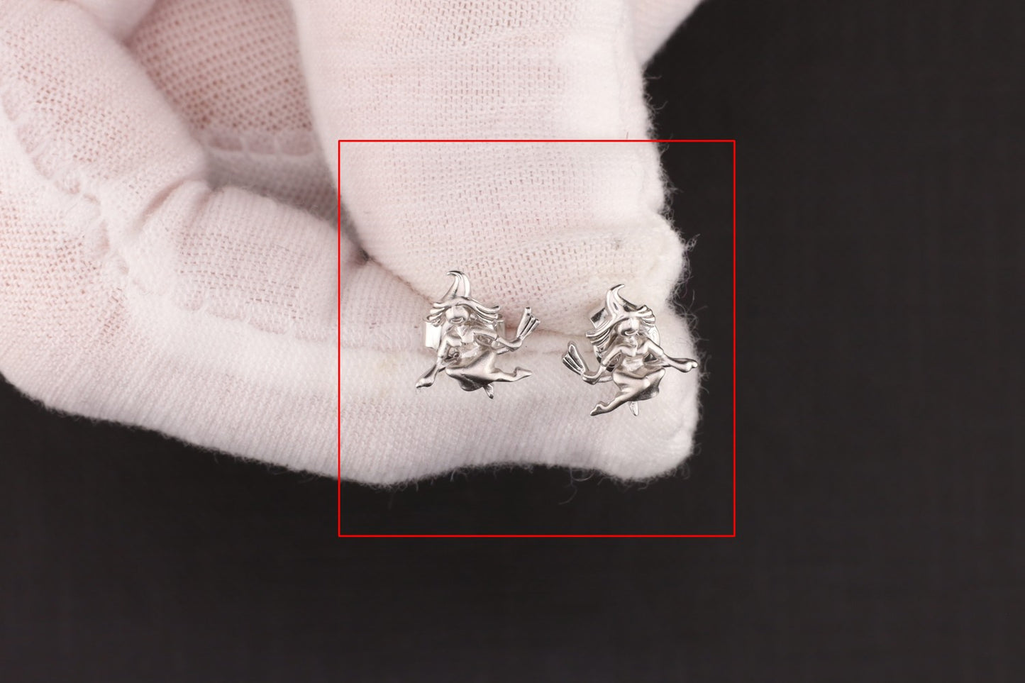 Ohrstecker Perle Türk/Weiss