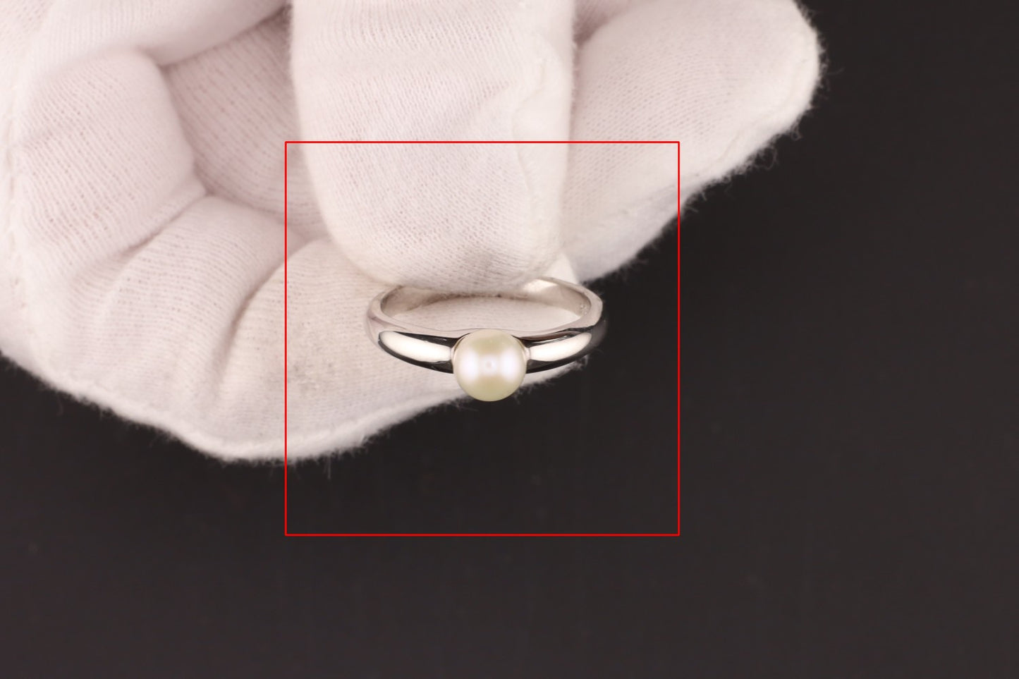 Ring mit Perle - Größe / Maß 58