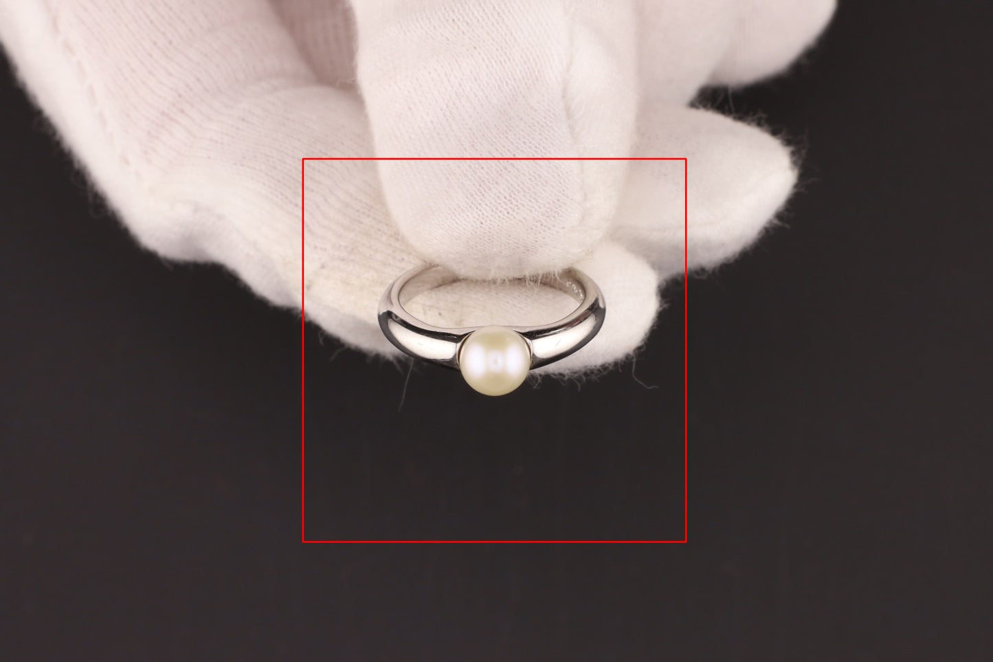Ring mit Perle - Größe / Maß 52