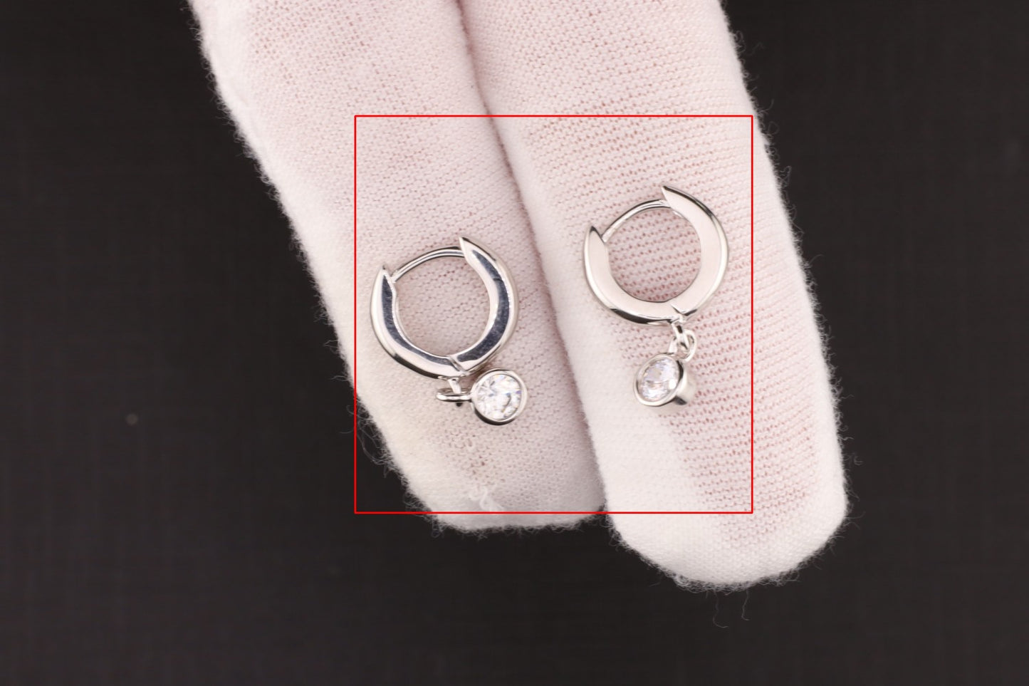 Kindercreolen Zirkonia weis