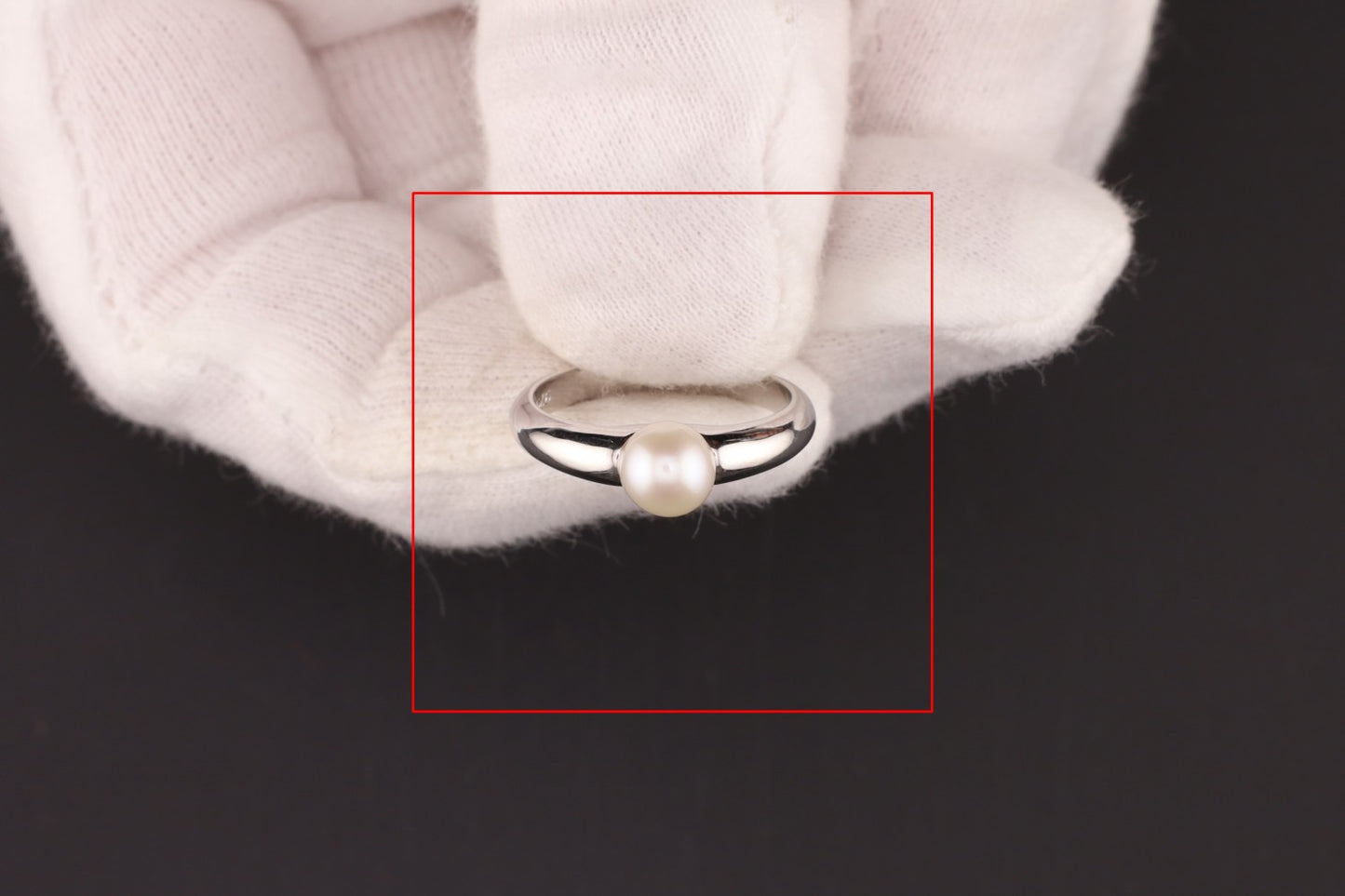 Ring mit Perle - Größe / Maß 54