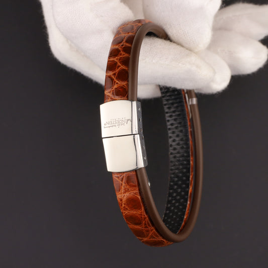 Armband Wendestein Alligator marone
