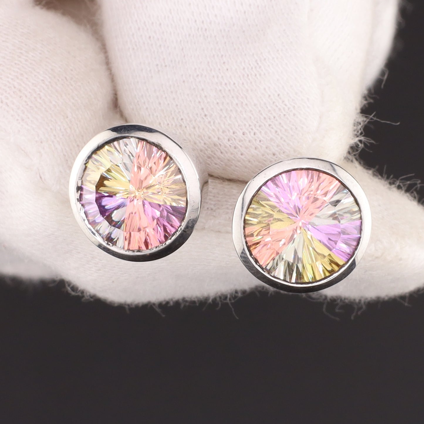 Ohrstecker Zirkonia bunt