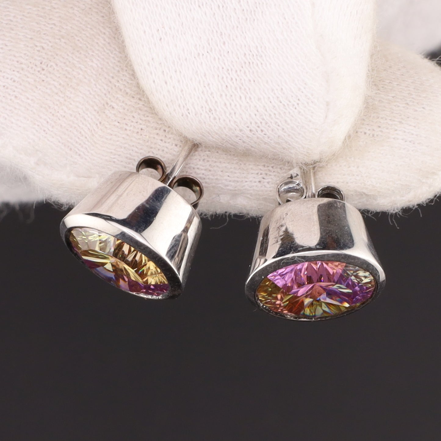 Ohrstecker Zirkonia bunt