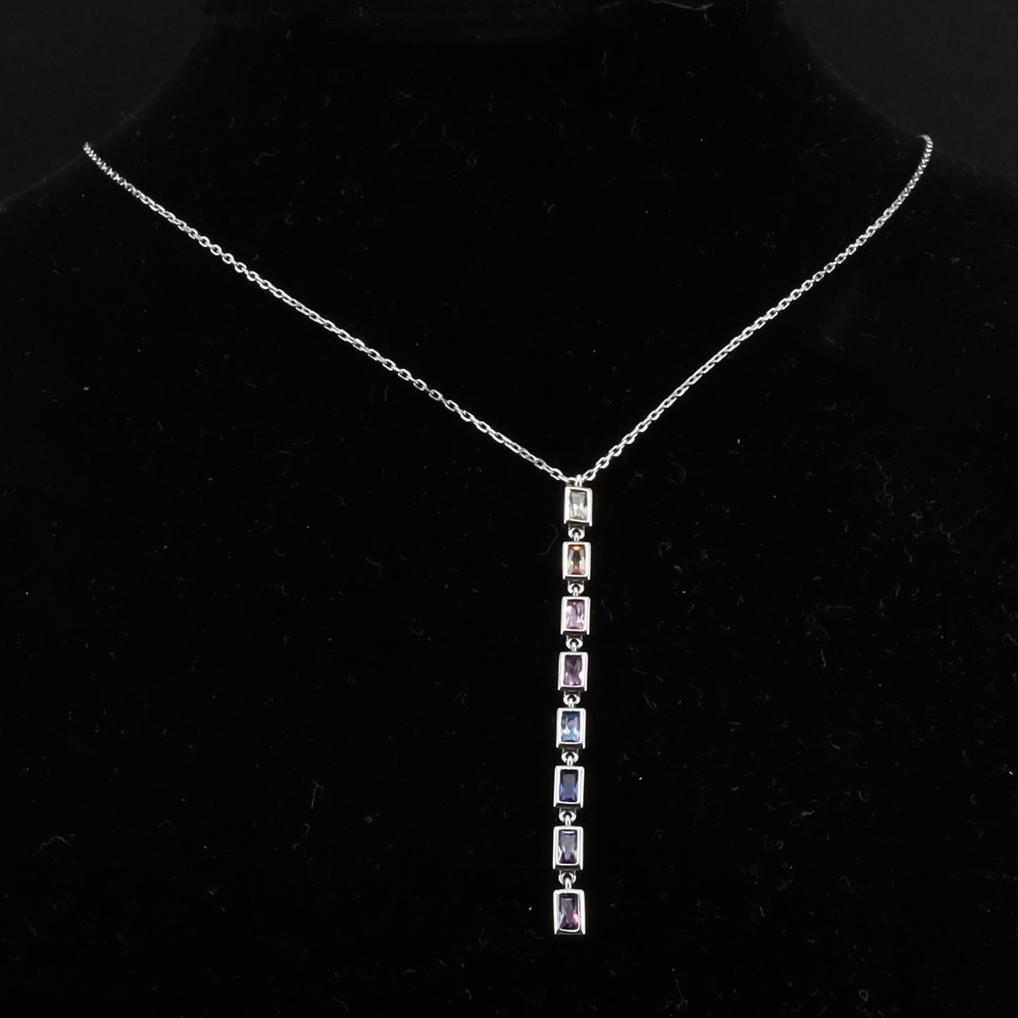 Collier bunte Zirkonia 40-4