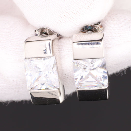 Ohrstecker Stein eckig