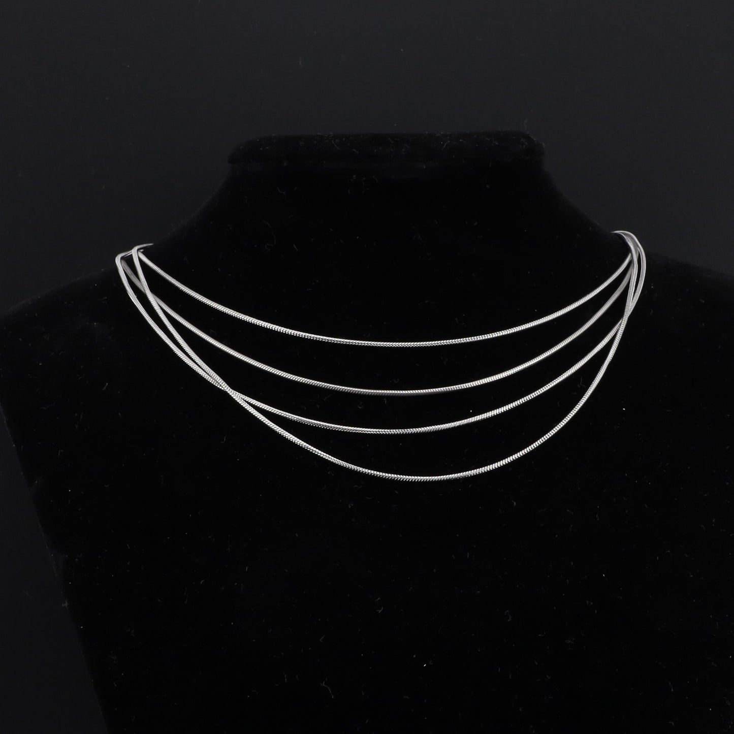 Konvolut 4 Stück - Schlangenkette 40cm