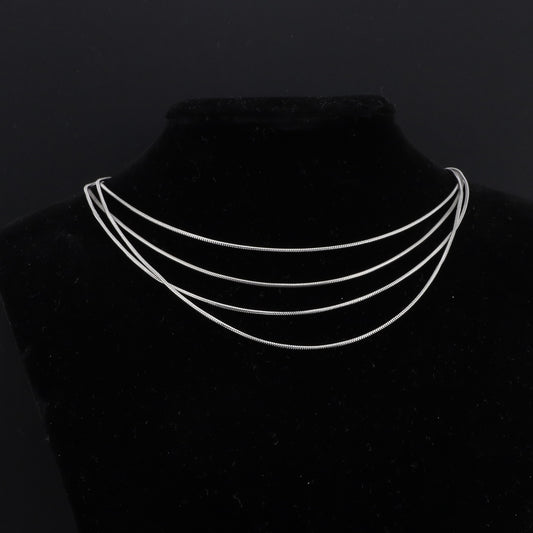 Konvolut 4 Stück - Schlangenkette 40cm