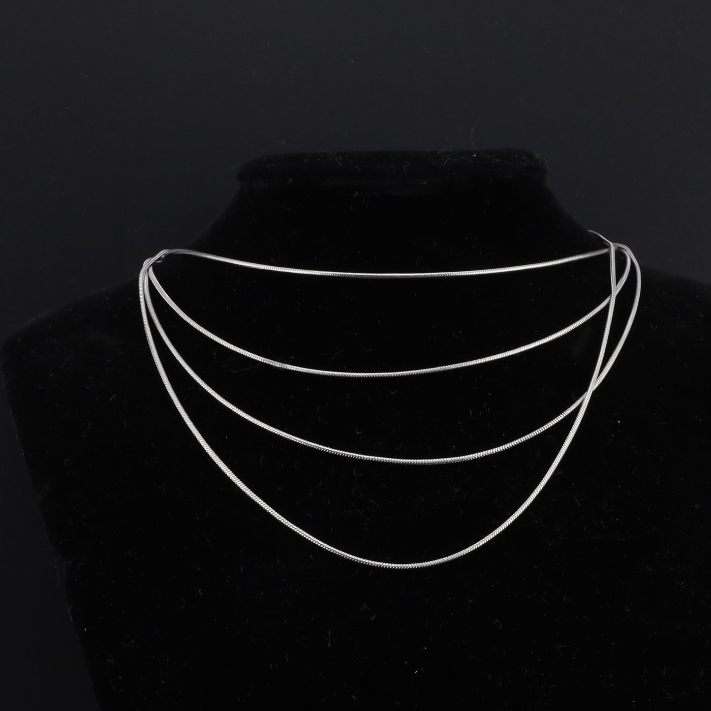 Konvolut 4 Stück - Schlangenkette 40cm