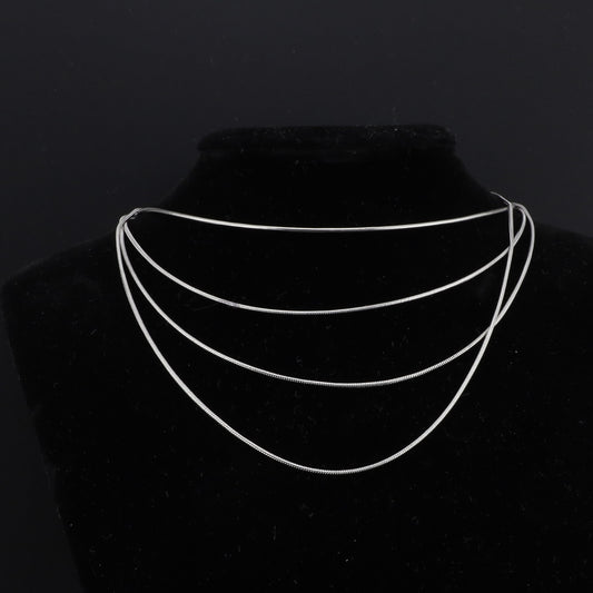 Konvolut 4 Stück - Schlangenkette 40cm