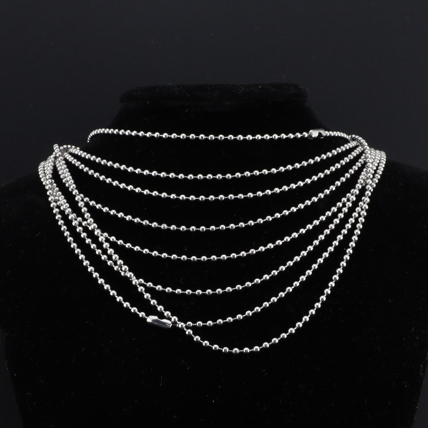 Konvolut 8 Stück - Kugelkette 45cm