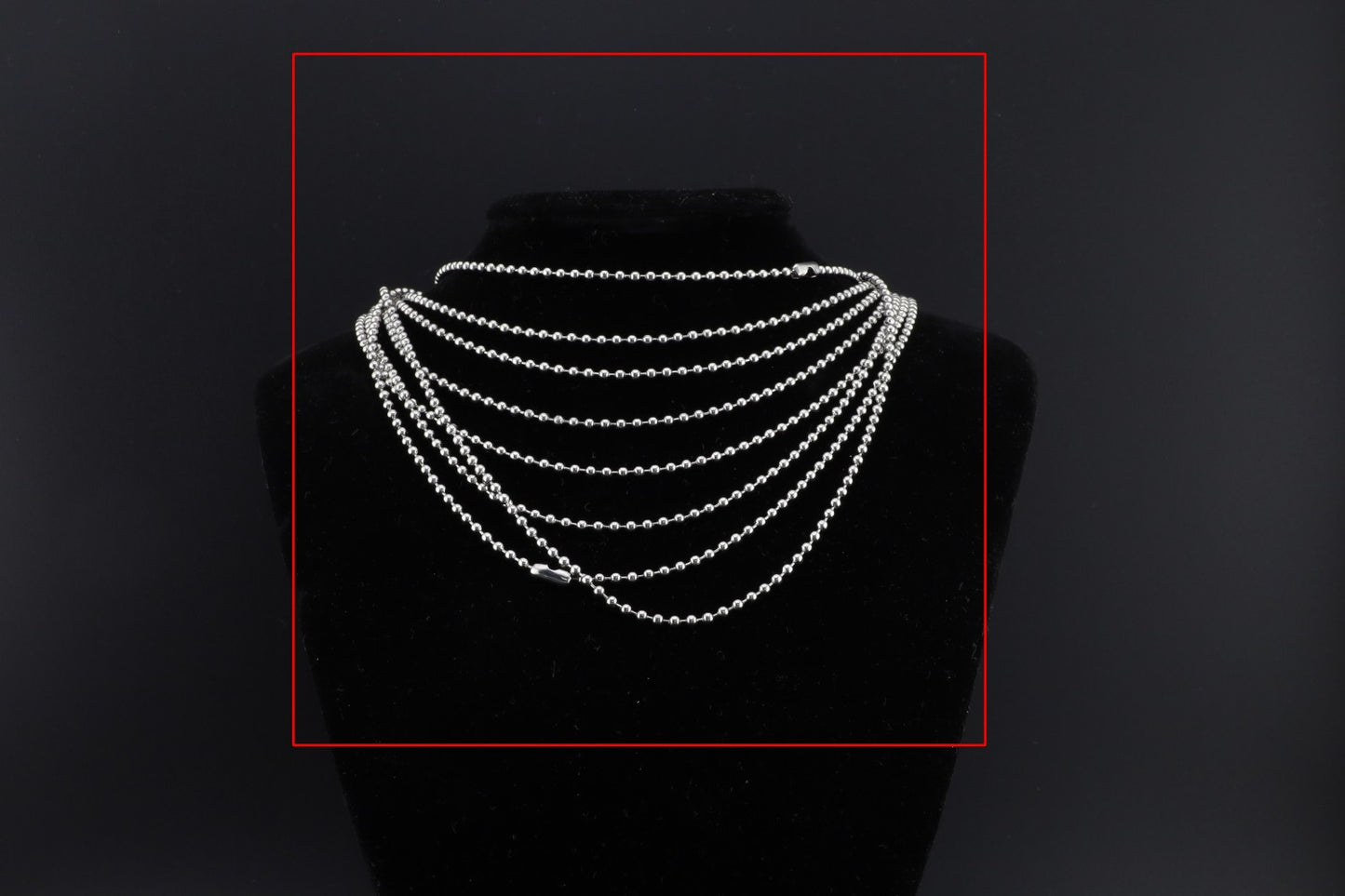 Konvolut 8 Stück - Kugelkette 45cm