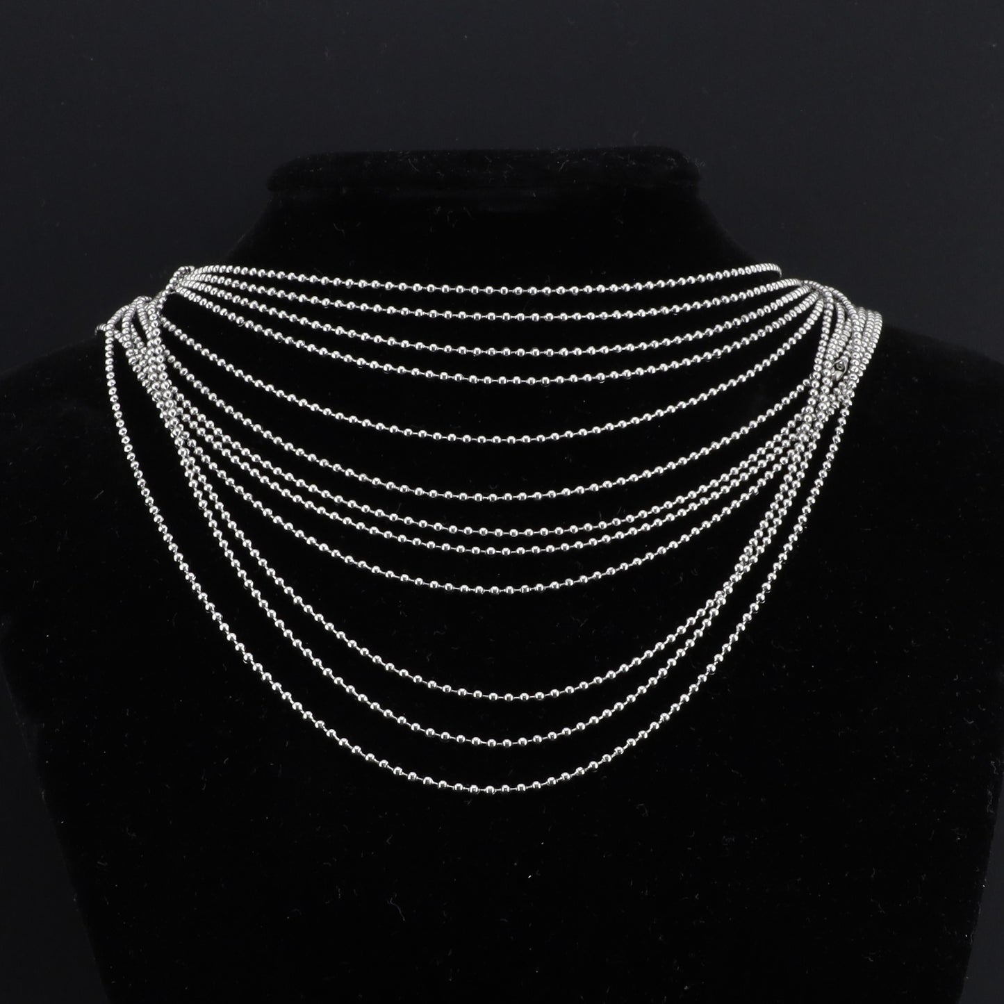 Konvolut 12 Stück - Kugelkette 45cm