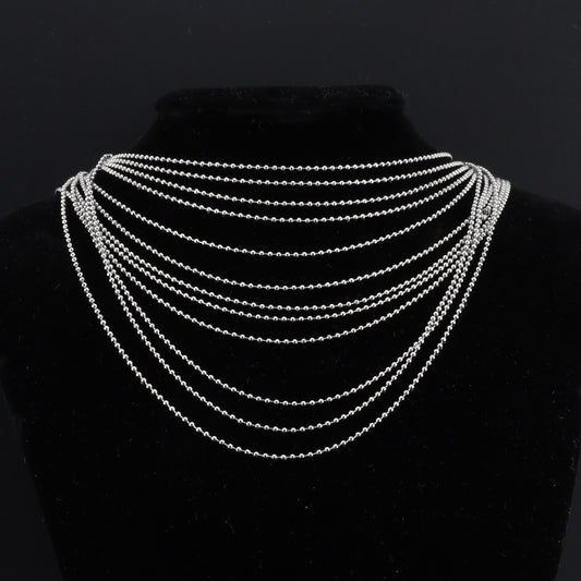 Konvolut 12 Stück - Kugelkette 45cm