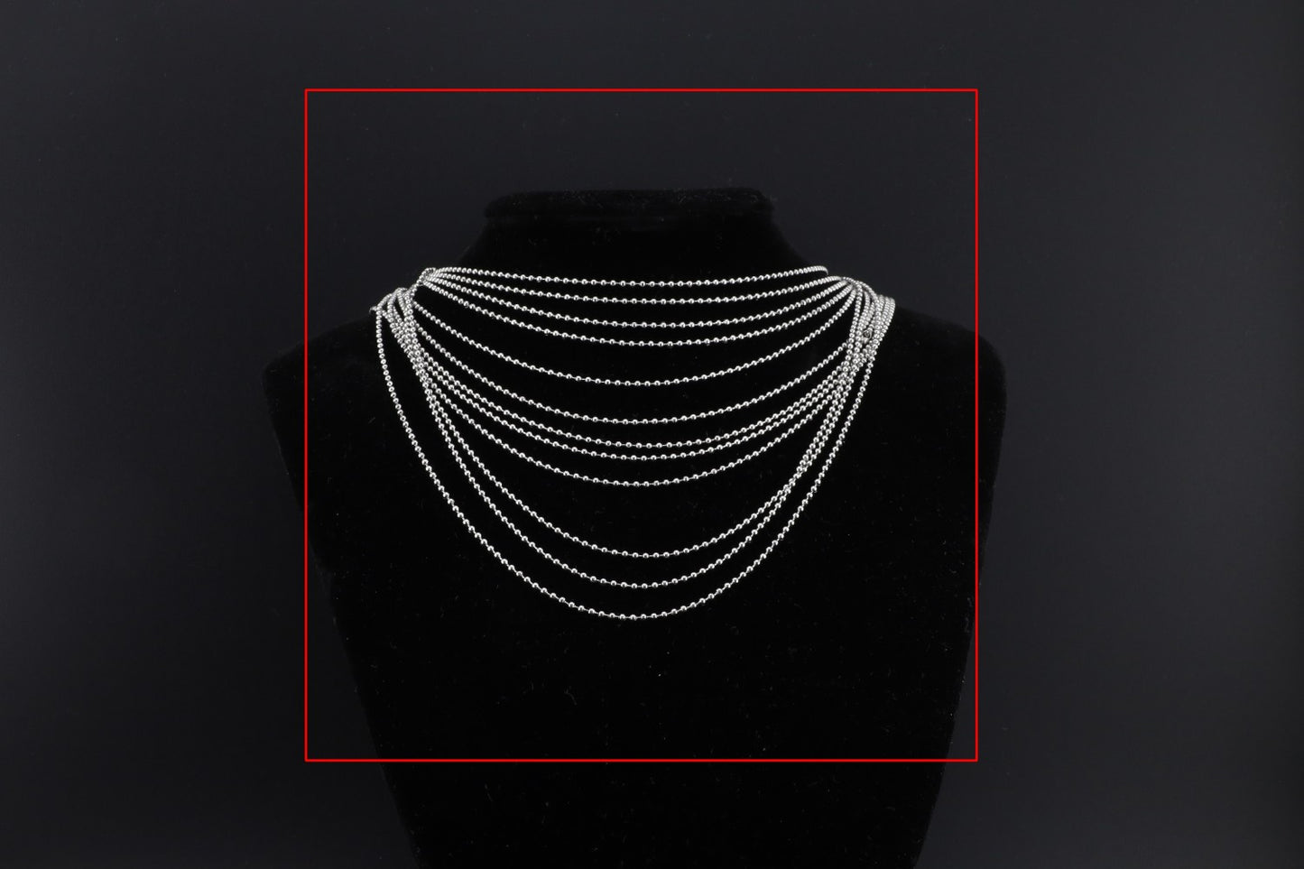 Konvolut 12 Stück - Kugelkette 45cm