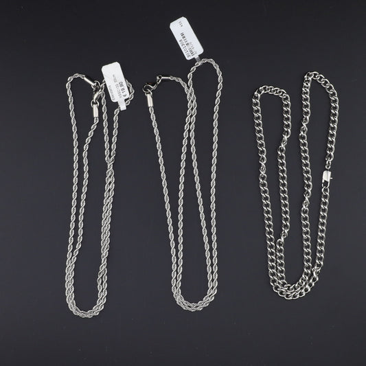 Konvolut 3 Stück - Kordelkette 55cm