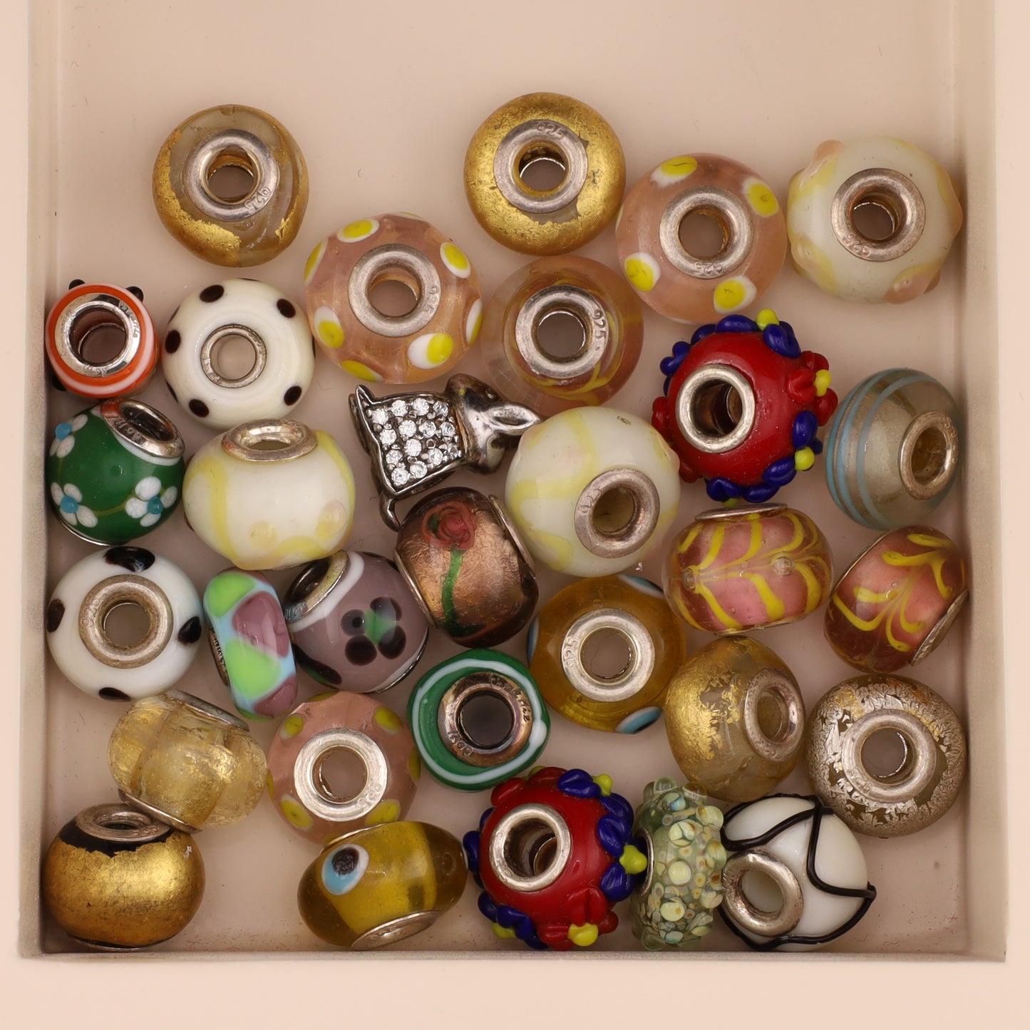 Konvolut Glasbeads - ca. 30 Stück