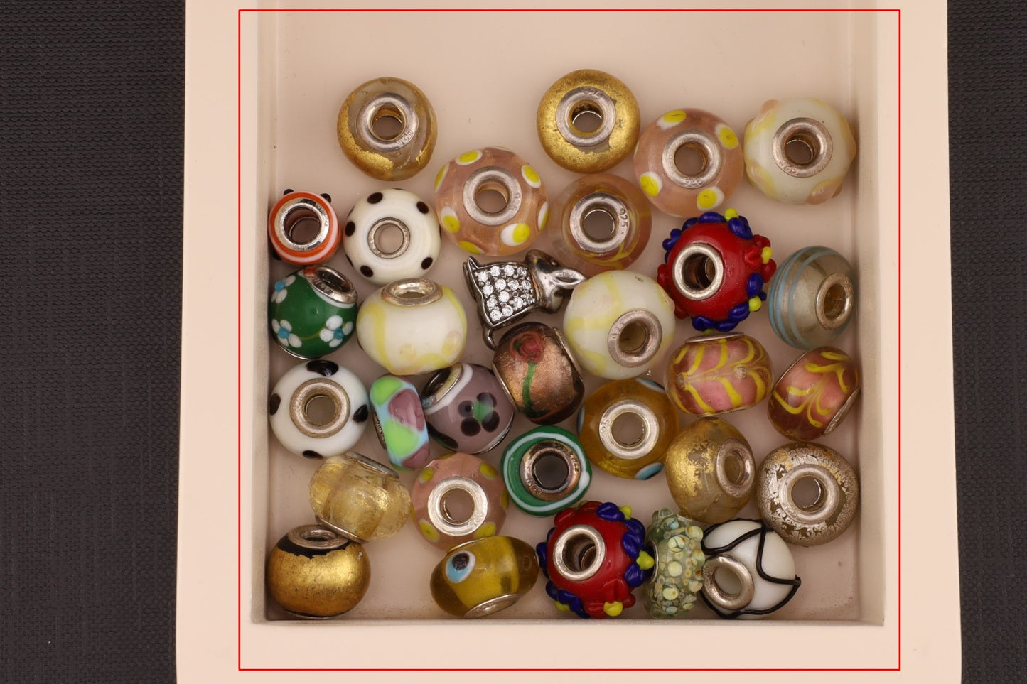 Konvolut Glasbeads - ca. 30 Stück