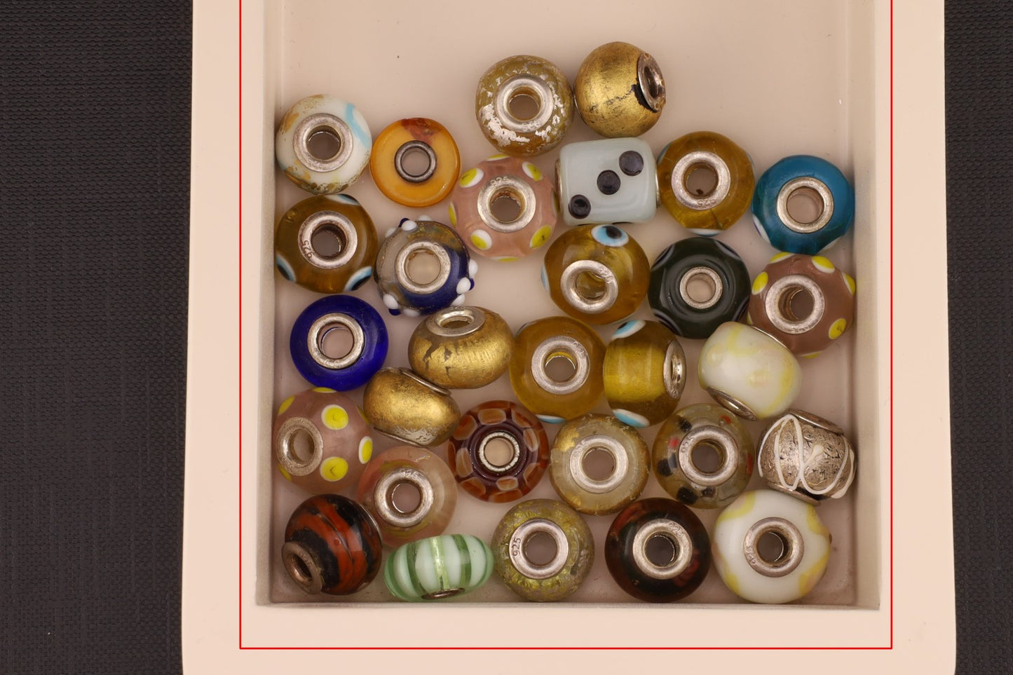 Konvolut Glasbeads - ca. 30 Stück