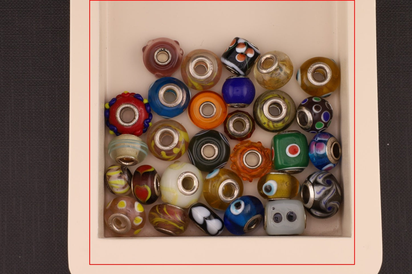 Konvolut Glasbeads - ca. 30 Stück