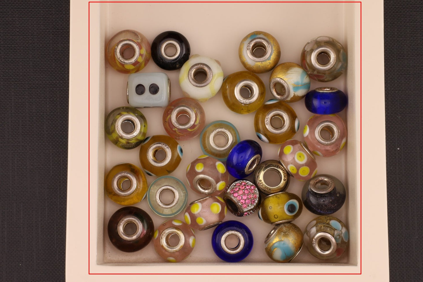 Konvolut Glasbeads - ca. 30 Stück