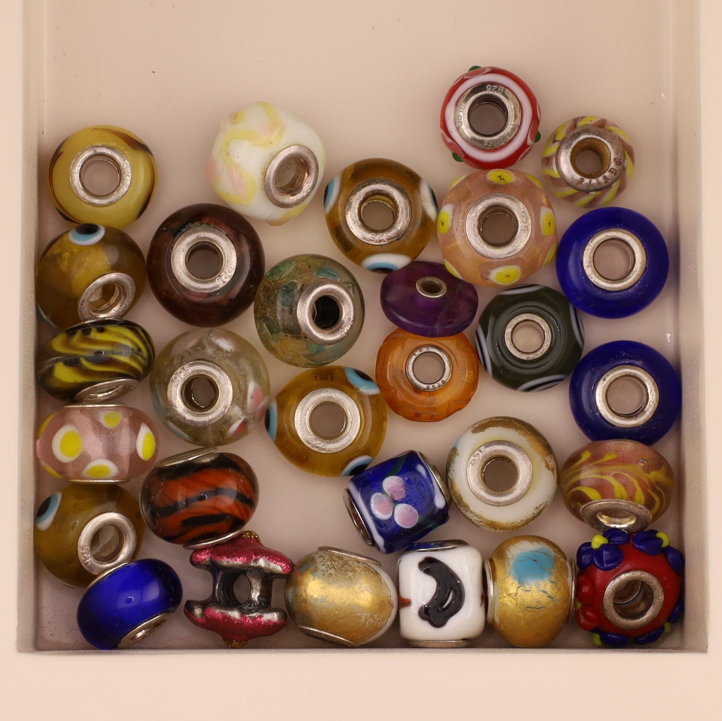 Konvolut Glasbeads - ca. 30 Stück