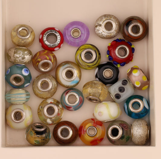 Konvolut Glasbeads - ca. 30 Stück