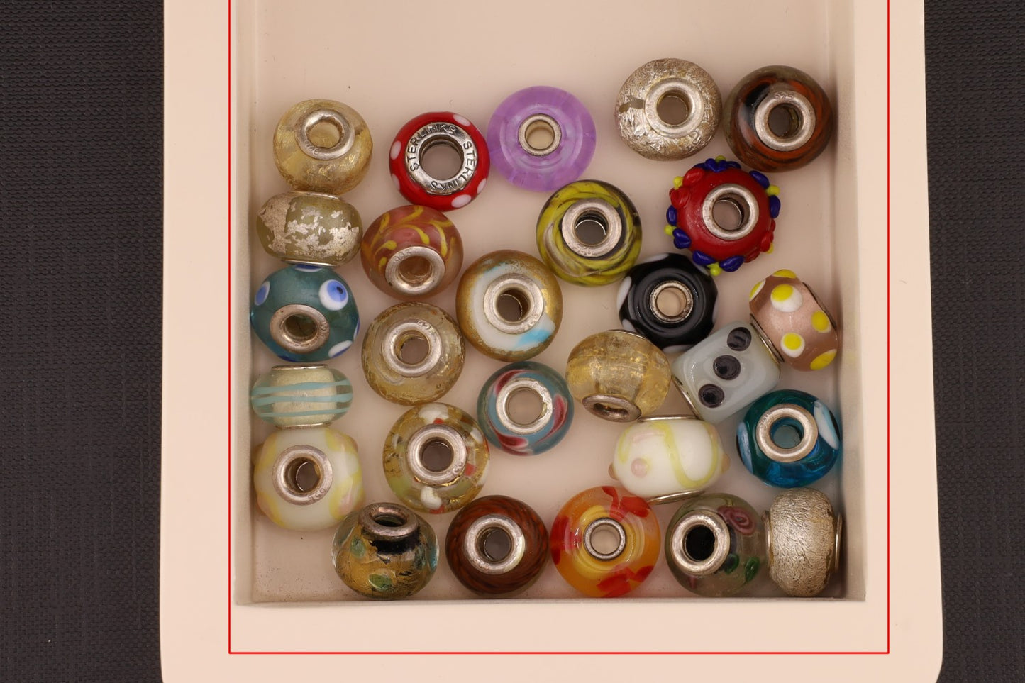 Konvolut Glasbeads - ca. 30 Stück