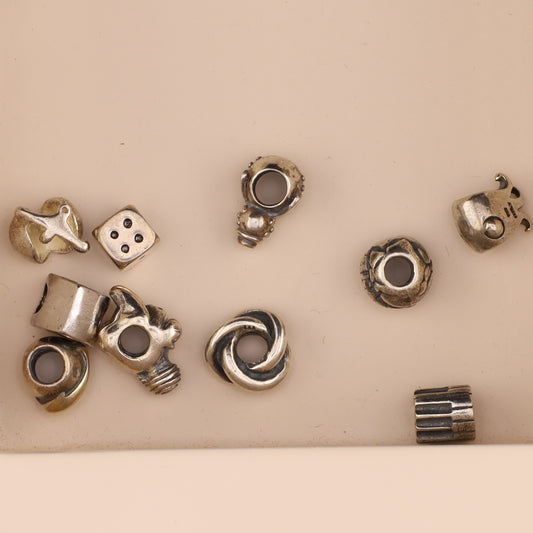 Konvolut Silverbeads - ca. 10 Stück