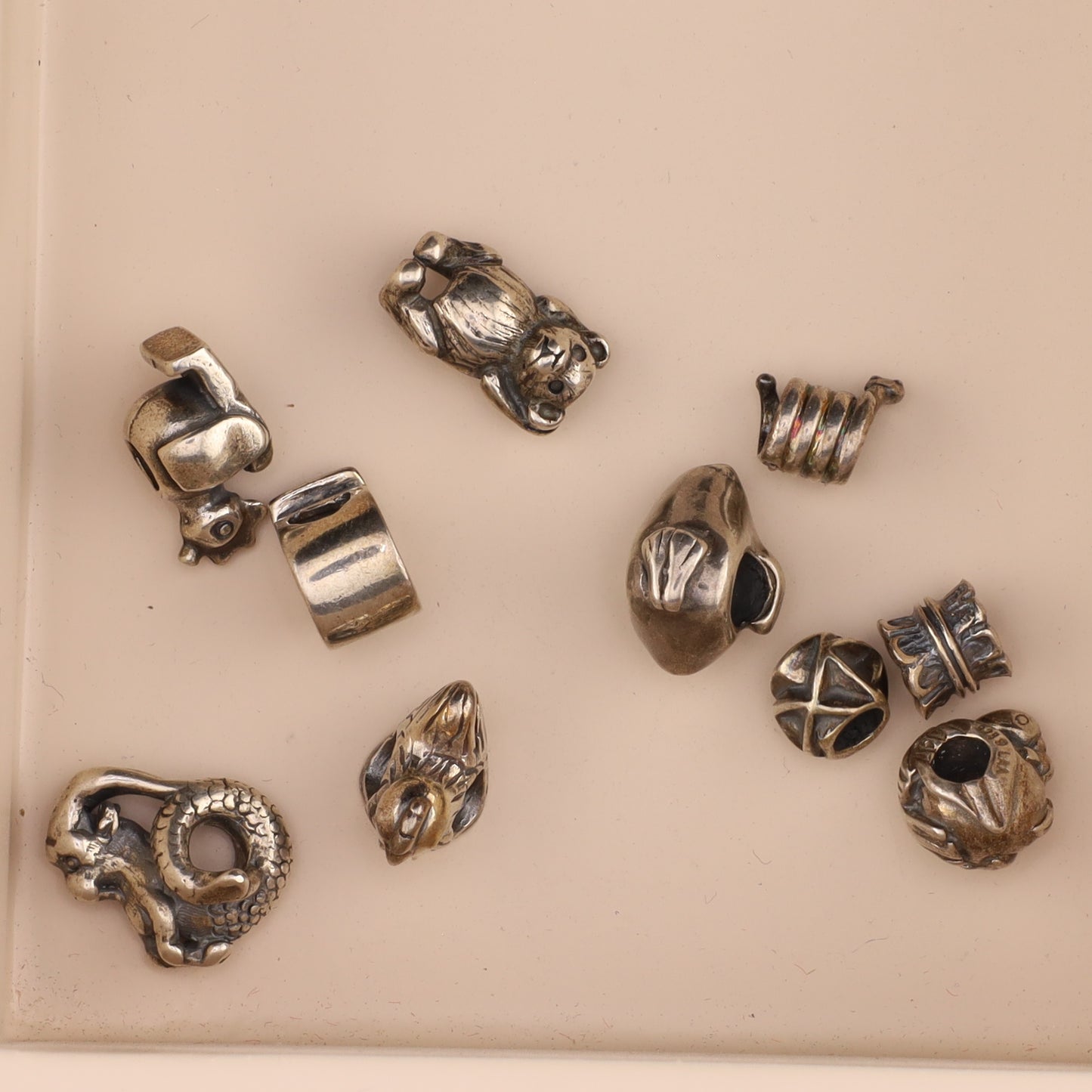 Konvolut Silverbeads - ca. 10 Stück