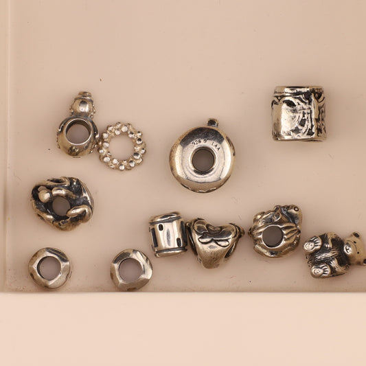 Konvolut Silverbeads - ca. 10 Stück