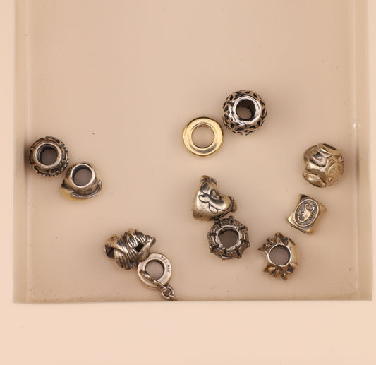 Konvolut Silverbeads - ca. 10 Stück