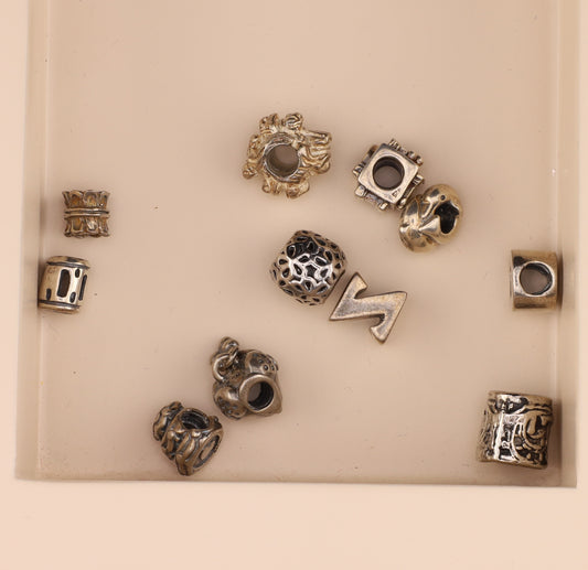 Konvolut Silverbeads - ca. 10 Stück