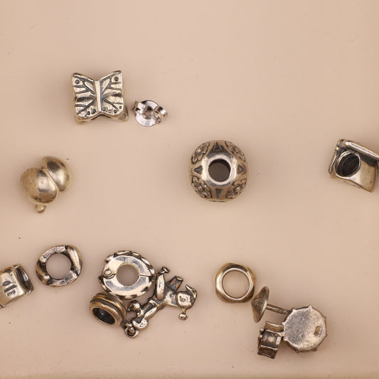 Konvolut Silverbeads - ca. 10 Stück