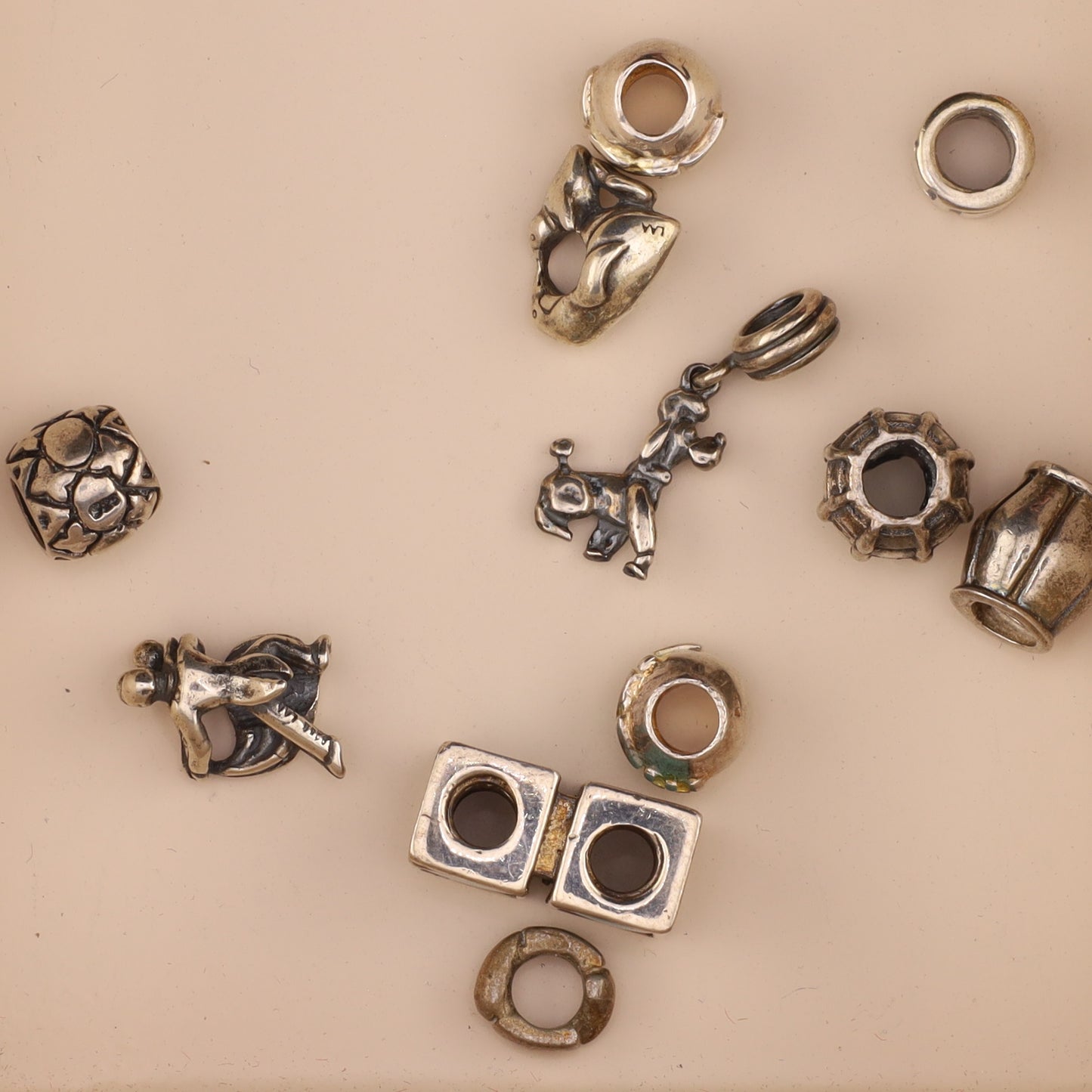 Konvolut Silverbeads - ca. 10 Stück